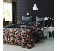 Fansu Funda Nórdica Cama 105 Estampada Flor - 3pcs Juego de Fundas Edredón de Microfibra 200x200cm con 2 Fundas de Almohada 50x75cm, Patrón Moderna de Flores Multicolor Suave Transpirable