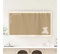 Fansu Funda para TV de Interior, Cubierta Antipolvo Elástico Colgante, Funda para Televisor Universal Lavable, 24 a 75 Pulgadas Cubierta Antipolvo para TV (Oso Café,75'')