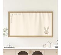 Fansu Funda para TV de Interior, Cubierta Antipolvo Elástico Colgante, Funda para Televisor Universal Lavable, 24 a 75 Pulgadas Cubierta Antipolvo para TV (Conejo Café,65'')
