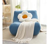 Fansu Funda Sofa Sin Brazos, Cuadros Jacquard Elástico Suave Funda Sofa Clic Clac, Protector para Sofas 1 Plaza para Sala de Estar, Sala de Estudio, Dormitorio (Azul)