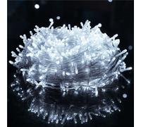Fansu Guirnalda Luces Exterior Solar, Cadena de Luces Solares Led Exterior Jardin 8 Modos IP55 Impermeable Guirnalda Luminosa Cadena de Luz para Fiesta Jardín Patio (Blanco,6.5 M/30 LED)