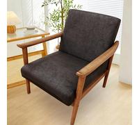 Fansu Housse de Fauteuil 1 Place Extensible Avec Accoudoirs, Simili Cuir Housse de Chaise Universelle Avec Fermeture Éclair Lavable Protection de Meubles Salon Chambre Bureau (Negro)