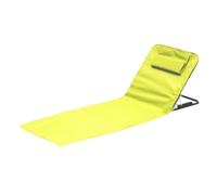 Fansu Juego de 1 Silla de Playa Reclinable Plegable, Tumbona de Playa Ligera Ajustable Reclinable para Tomar el Sol para Jardín, Césped, Balcón, Camping (145 * 47 * 40cm,Amarillo)