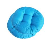 Fansu Juego de 2 Cojines para Silla, Color Sólido Redondo Tatami Lino Cojín de Silla Espesar Suave Respirable Cojín Ideal para Cocina Comedor Jardín Patio o Oficina (Azul Hielo,40x40x9cm)