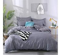 Fansu Juego de Ropa de Cama 3 Piezas, EleganteEstilo de Ocio Fundas para Edredón Microfibra Cremallera Funda Nórdica Fundas de Almohada (Cama 90-150x200cm,Cacao)