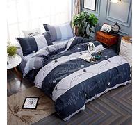 Fansu Juego de Ropa de Cama de 4 Piezas Elegante Juego de Fundas de Edredón Incluye 1 Funda Nórdica y 1 Sábana encimera 2 Funda de Almohada (200x200cm,Musica a Rayas)