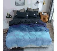 Fansu Juego de Ropa de Cama de 4 Piezas Elegante Juego de Fundas de Edredón Incluye 1 Funda Nórdica y 1 Sábana encimera 2 Funda de Almohada (Cama 150/160-220x240cm,Estrella Luna)