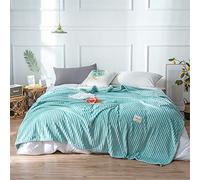 Fansu Mantas para Cama Lujoso Mantas para Sofá - Manta de Franela Microfibra para Adultos y Niños Invierno Cálida Acogedora Tacto Suave Felpa Manta (Azul,180x200cm)