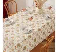 Fansu Mantel Impermeable Rectangular Hule, Manteles Antimanchas Cuadrado Estilo Campestre Mantel Mesa Plastico PVC para Fiesta Picnic Cocina Exterior Jardin Comedor (Floral 2,100x100cm)