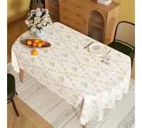 Fansu Mantel Impermeable Rectangular Hule, Manteles Antimanchas Cuadrado Estilo Campestre Mantel Mesa Plastico PVC para Fiesta Picnic Cocina Exterior Jardin Comedor (Floral 1,100x100cm)