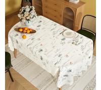 Fansu Mantel Impermeable Rectangular Hule, Manteles Antimanchas Cuadrado Estilo Campestre Mantel Mesa Plastico PVC para Fiesta Picnic Cocina Exterior Jardin Comedor (Árbol,100x100cm)