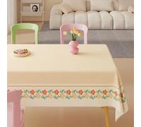 Fansu Mantel Impermeable Rectangular Hule, Manteles Antimanchas Cuadrado Estilo Floral Mantel Mesa Plastico PVC para Fiesta Picnic Cocina Exterior Jardin Comedor (Hoja Verde,100x100cm)