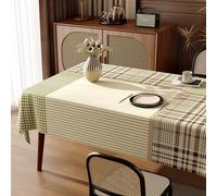 Fansu Mantel Impermeable Rectangular Hule, Manteles Antimanchas Cuadrado Estilo Vintage Guingán Mantel Mesa Plastico PVC para Fiesta Picnic Cocina Jardin Comedor (Houndstooth,100x100cm)
