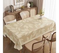 Fansu Mantel Impermeable Rectangular Hule, Manteles Antimanchas Cuadrado Flor Caqui Mantel Mesa Plastico PVC para Fiesta Picnic Cocina Exterior Jardin Comedor (Estilo 1,100x100cm)