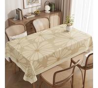 Fansu Mantel Impermeable Rectangular Hule, Manteles Antimanchas Cuadrado Flor Caqui Mantel Mesa Plastico PVC para Fiesta Picnic Cocina Exterior Jardin Comedor (Estilo 7,100x100cm)