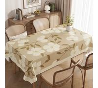 Fansu Mantel Impermeable Rectangular Hule, Manteles Antimanchas Cuadrado Flor Caqui Mantel Mesa Plastico PVC para Fiesta Picnic Cocina Exterior Jardin Comedor (Estilo 5,100x100cm)