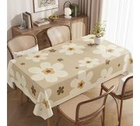 Fansu Mantel Impermeable Rectangular Hule, Manteles Antimanchas Cuadrado Flor Caqui Mantel Mesa Plastico PVC para Fiesta Picnic Cocina Exterior Jardin Comedor (Estilo 4,100x100cm)