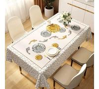 Fansu Mantel Impermeable Rectangular Hule, Manteles Antimanchas Cuadrado Patrón Pez Koi Mantel Mesa Plastico PVC para Fiesta Picnic Cocina Exterior Jardin Comedor (Pez,100x100cm)