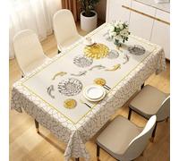 Fansu Mantel Impermeable Rectangular Hule, Manteles Antimanchas Cuadrado Patrón Pez Koi Mantel Mesa Plastico PVC para Fiesta Picnic Cocina Exterior Jardin Comedor (Grieta,100x100cm)