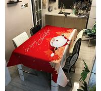 Fansu Mantel para Mesa Rectangular, Antimanchas Impermeable Lavable Mantel de Estilo Nórdico Simple Decorativo a Prueba de Polvo para Cocina Comedor Salón Restaurante (Navidad 3,100x140cm)