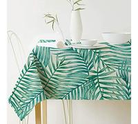 Fansu Mantel para Mesa Rectangular, Nórdico Planta Antimanchas Impermeable Lavable Mantel de Estilo Simple Decorativo a Prueba de Polvo para Cocina Comedor Salón Restaurante (140x220cm,F)