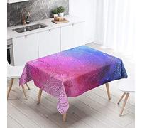 Fansu Manteles de Mesa Rectangular para Decorar, Impermeable Antimanchas Comedor Cuadrada Mandala de Impresión Manteles para Individuales/Cocina/Cena/Picnic Decoración (Azul Exótico,90x90cm)