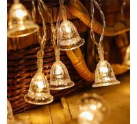 Fansu Patrón Simple Guirnaldas Luminosas de Exterior, Guirnalda Luces Dimmable, Cadena de Luz Solar Exterior, para Decoración Fiesta Jardín Patio Terraza Pergola Boda (Campana,12m/100 LED)