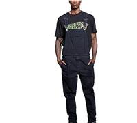 Fansu Peto Jeans Monos Hombres, Denim Jeans Bib Overoles Pantalón Vaqueros de Mono para Hombre Pantalones de Bolsillo Rotos Mezclilla Jumpsuit Casual (S,Negro)