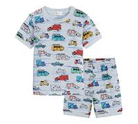 Fansu Pijamas Enteros de Manga Corta para Niños, Pijamas Dos Piezas Niño Niña Bebé Verano Algodón Juego de Pijama Camisetas y Pantalones Patrón de Dibujos Animados (120,Dinosaurio Verde)