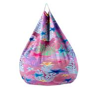 Fansu Puff Girasol Impreso en Estrella de Mar, Puff Funda para Saco de Judías sin Relleno Duradero y Lavable Salon Bean Bag para Adultos y Niños (Violeta Rosa,70x80cm)