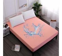 Fansu Sabana Bajera Elastica, Color Sólido Impermeable Sabanas Bajera Microfibra Suave Cómoda Sabana Bajeras Ajustable Transpirable para Cama Individual Matrimonial (Naranja,140x200cm)