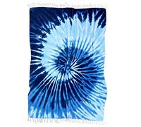 Fansu Toallas de Playa con Flecos,Estilo Tie Dye Toalla de Playa Grande Antiarena Secado Rápido Manta Playa Microfibra Toallas Baño Estera de Playa para Verano Viaje Piscina (200x150cm,Azul)