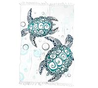 Fansu Toallas de Playa con Flecos, Impresión Tortuga Toalla de Playa Grande Antiarena Secado Rápido Manta Playa Microfibra Toallas Baño para Verano Viaje Piscina (183x114cm,Tortuga Marina)