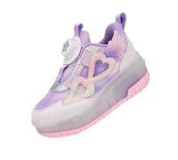 FANSU Zapatillas con 2 Ruedas Niña, Zapatos Patines con Ruedas Luces LED Coloridos Parpadeante 2 en 1, Niño Carga con USB Calzado de Skateboarding al Aire Libre 28-38 EU