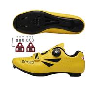 Fansu Zapatillas de Ciclismo para Hombre Mujer, Unisex MTB Zapatos Bicicleta de Carretera Cordones Giratorios Exterior Compatibles SPD & SPD-SL Zapatillas de Bicicleta con Look Lock Tabs 37-47 EU