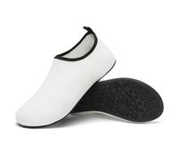 Fansu Zapatos de Agua para Hombre Mujer, Antideslizantes Zapatos para Playa de Secado Rápido, Zapatillas Barefoot Transpirable Calzado Acuático para Yoga, Surf (801 Blanco,3X-Large)