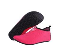 Fansu Zapatos de Agua para Hombre Mujer, Antideslizantes Zapatos para Playa de Secado Rápido, Zapatillas Barefoot Transpirable Calzado Acuático para Yoga, Surf (0016 Rojo Rosado,X-Large)