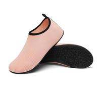 Fansu Zapatos de Agua para Hombre Mujer, Antideslizantes Zapatos para Playa de Secado Rápido, Zapatillas Barefoot Transpirable Calzado Acuático para Yoga, Surf (801 Rosa,Grande)