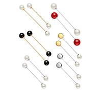 FANSWAN 12 broches de perlas de imitación para suéter, chal, clips de ropa salvaje, clips de chal de cristal, accesorios de ropa de mujer, aleación de ABS, sin piedras preciosas, Aleación de ABS, No