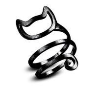 FANSWAN - Anillos de ganchillo para gatos, anillos de guía de hilo de metal, joyería de moda, adorno de moda para amantes de las manualidades, 2, Metal, Sin piedras preciosas