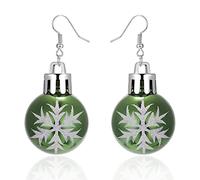 FANSWAN - arete colgantes de resina con lentejuelas, diseño de estrella y luz de estrella, para Navidad creativa, Metal, No es una piedra preciosa