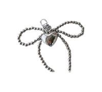 FANSWAN Cadena de teléfono con lazo con cuentas de moda, elegante llavero con colgante de bolsa, colgante elegante para mochila, bolso, Bow love pendant