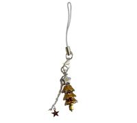 FANSWAN Colgante de metal para árbol de Navidad hecho a mano, cadena de teléfono, elegante colgante de bolsa para teléfono, adecuado para fiestas diarias, Mobile phone cord 1