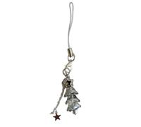FANSWAN Colgante de metal para árbol de Navidad hecho a mano, cadena de teléfono, elegante colgante de bolsa para teléfono, adecuado para fiestas diarias, cable de teléfono móvil 1, Mobile phone cord
