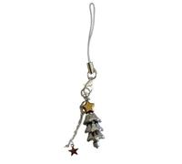 FANSWAN Colgante de metal para árbol de Navidad hecho a mano, cadena de teléfono, elegante colgante de bolsa para teléfono, adecuado para fiestas diarias, Mobile phone cord 1