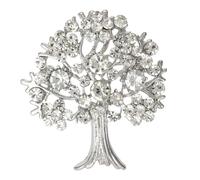 FANSWAN Elegante broche de árboles de la vida, diseño de árboles de la vida, accesorio esencial de moda, Metal, No es una piedra preciosa