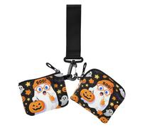 Fant?me D'halloween Mignon Avec Citrouille Et Boisson - Carteras de muñeca dobles