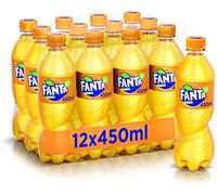 Fanta Aranciata - 12 bebidas de zumo de naranja (PET, 450 ml, bebidas gaseosas, 100% naranjas italianas)