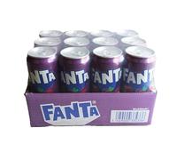 Fanta Cassis, Refresco Carbonatado con Sabor a Grosella Negra, 330 ml, Pack de 12 Latas