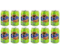 Fanta Exotic - 330ml - Pack of 12 - Delicious Fruit Flavored Soda - Carbonated Soft drinks - Refreshing Taste - Experience the best when served with ice -